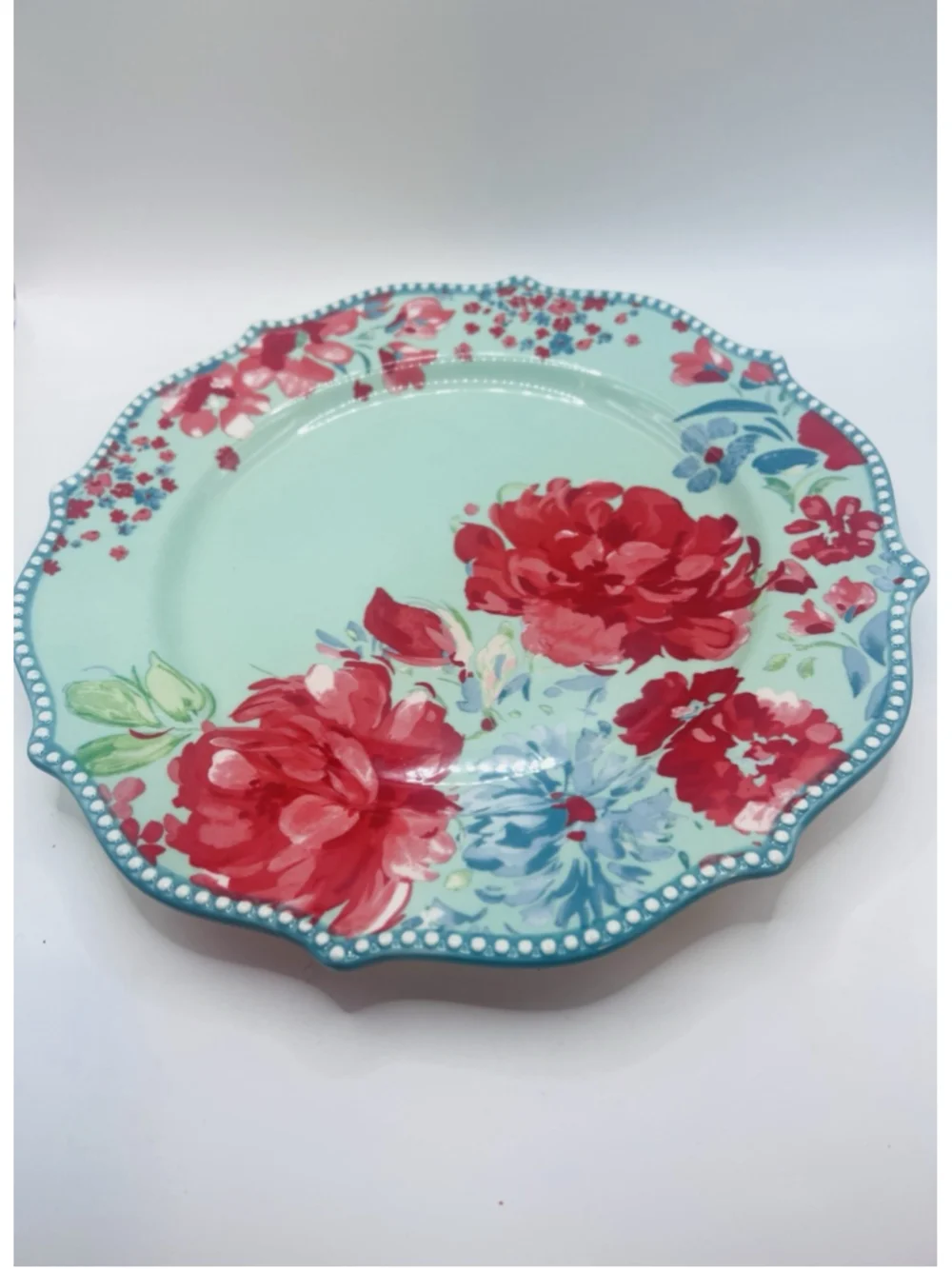 Set of (4) Pioneer Woman Gorgeous Garden Stoneware Dinner Plates 10 3/4”